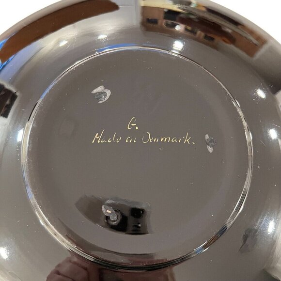 Mosaic Tile Decorative Plate Made in Denmark Black Red Brown White 11-1/4" - Picture 3 of 7